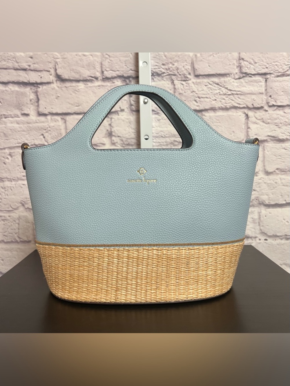 Nanette Lepore Bucket Purse with Top Handles and Cross Body Strap